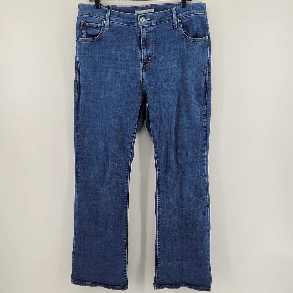 Levi's 725 High Rise Bootcut Jeans Womens 16W Blue Denim Stretch PC9-86893-0010